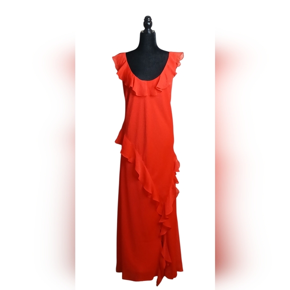 a new day Women's Formal Red Ruffle Dress, Dress Up Or Down Plus Size 2X - Picture 1 of 8